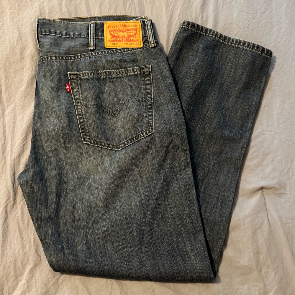 Levi’s 514‎ Straight Fit Men’s Jeans Size 38x32 100% Cotton